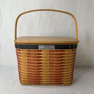 Longaberger Basket Star Liner Protector Lid Whistle-Stop Collectors Club 2001